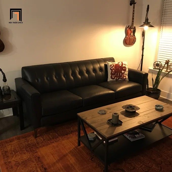 Ghế sofa băng bọc da công nghiệp BT173 Cornwall 2m cho văn phòng