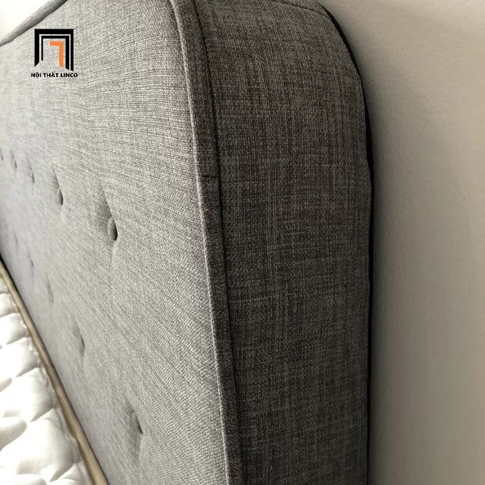 Giường ngủ bọc vải giá rẻ GN2 Bierman dài 1m6 x 2m cho gia đình