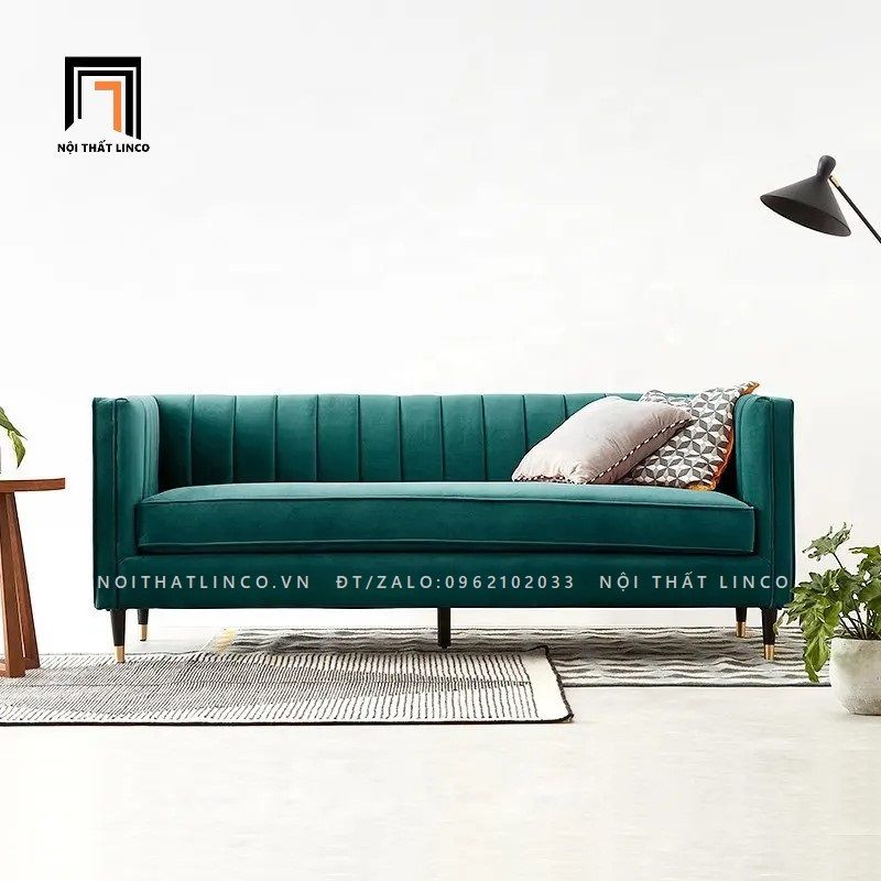 Ghế sofa băng sang trọng BT81 Nova dài 2m1 vải nhung nỉ