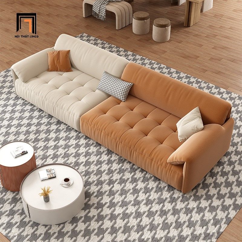 Ghế sofa băng xinh xắn BT323 Ovada 2m6 vải nhung cho shop tiệm