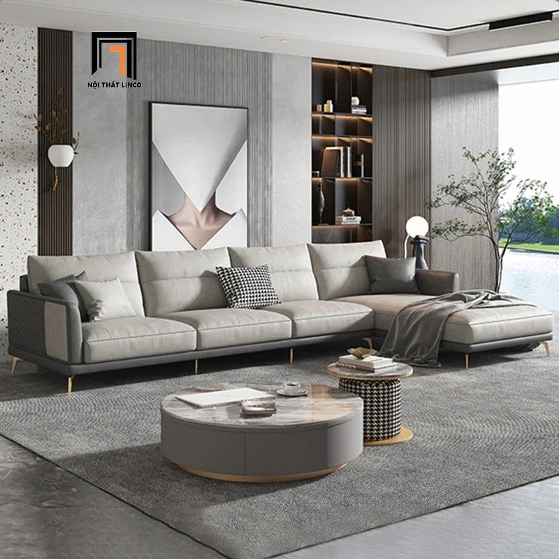 Bộ ghế sofa góc gia đình lớn GT219 Harondo 3m x 1m6 sang trọng
