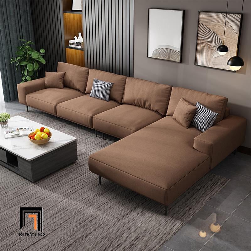 Bộ ghế sofa góc gia đình sang trọng 3m x 1m6 GT186 Pesca vải nỉ đẹp