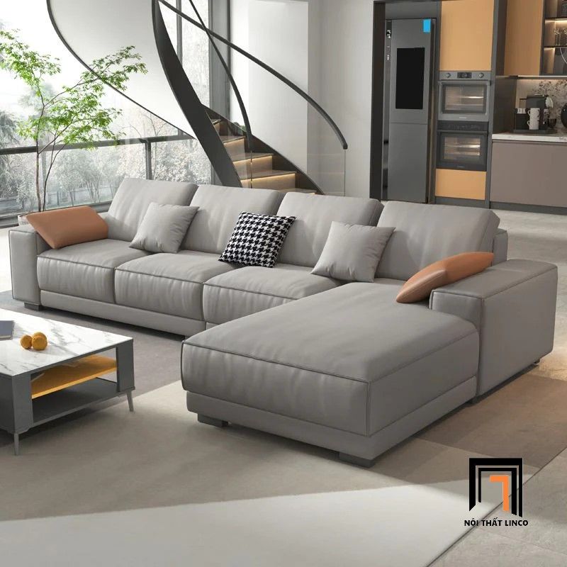 Bộ ghế sofa góc L sang trọng GT177 Kenora 3m x 1m6 da Pu