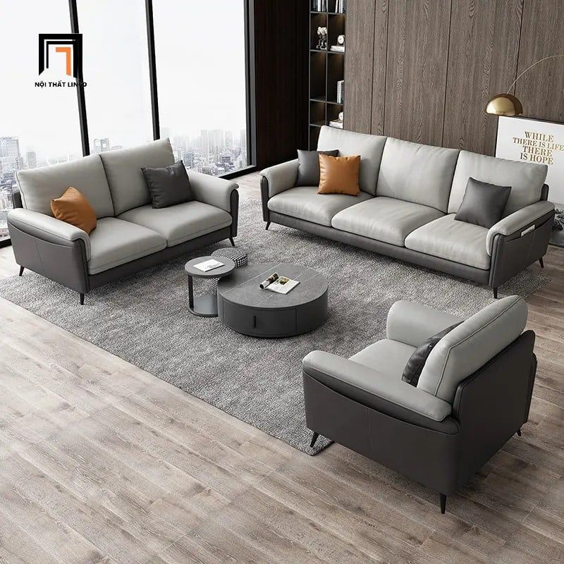 Bộ ghế sofa phòng khách sang trọng KT51 Jing da giả simili