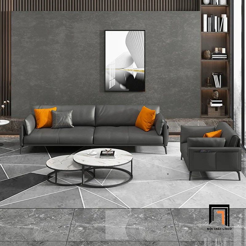 Bộ ghế sofa văn phòng làm việc KT75 Dubuque da công nghiệp