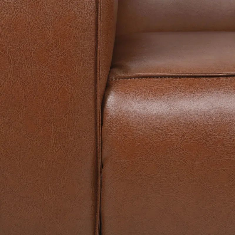 Set ghế sofa gia đình giá rẻ KT149 Goyette bọc da công nghiệp