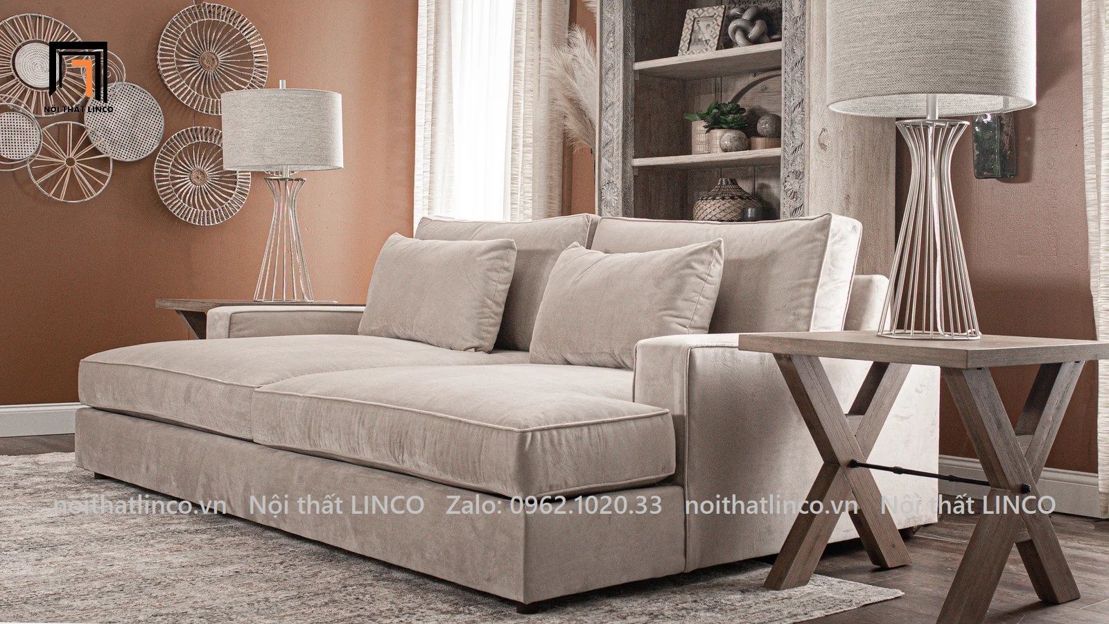 Ghế sofa văng dài 2m2 BT50 Bailey đa năng nằm thư giãn