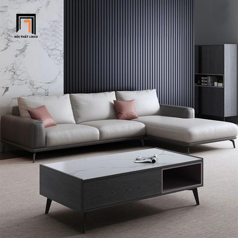 Bộ ghế sofa góc L cao cấp GT145 Atonio 2m4 x 1m6 da giả