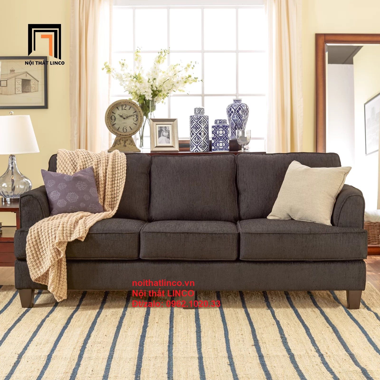 Bộ ghế sofa phòng khách gia đình PK5 Mayzie giá rẻ