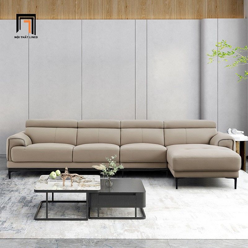 Bộ ghế sofa góc L sang trọng GT200 Barway 3m x 1m6 da giả