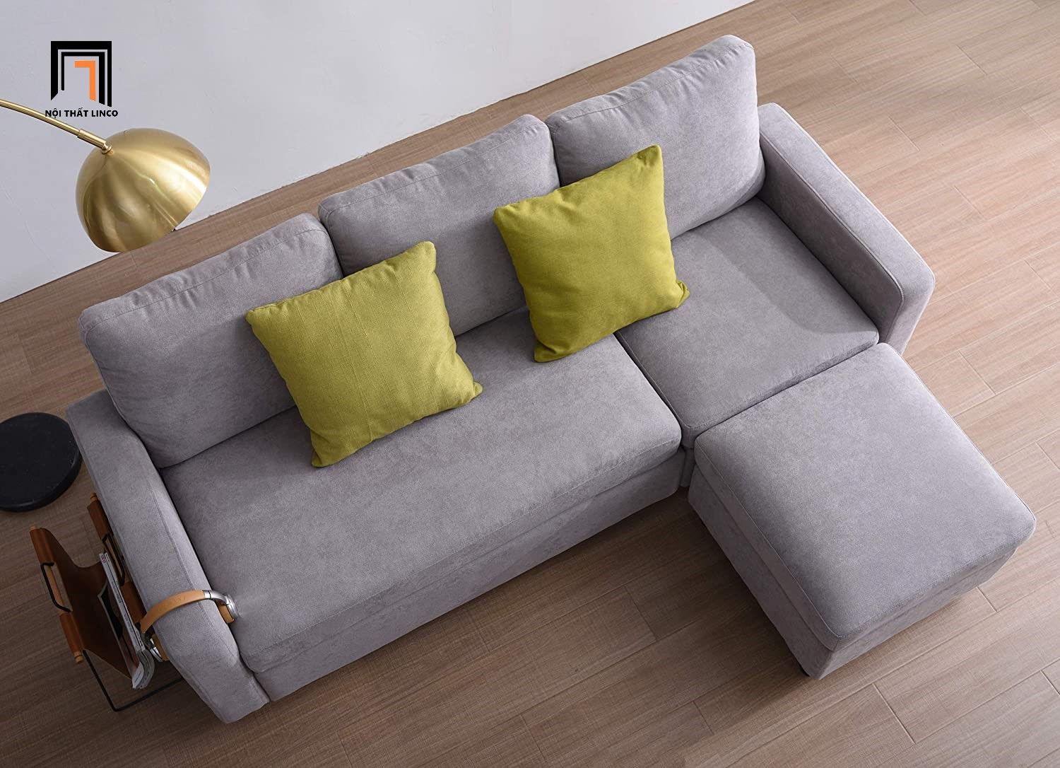 Bộ ghế sofa băng kèm đôn vuông BT314 Cambell dài 2m2 giá rẻ