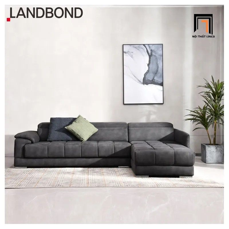 Bộ ghế sofa góc L sang trọng GT87 Landbond 2m6 x 1m6