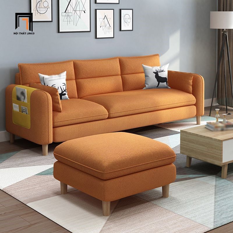 Bộ ghế sofa phòng khách BT197 Colton dài 2m1 màu xám giá rẻ