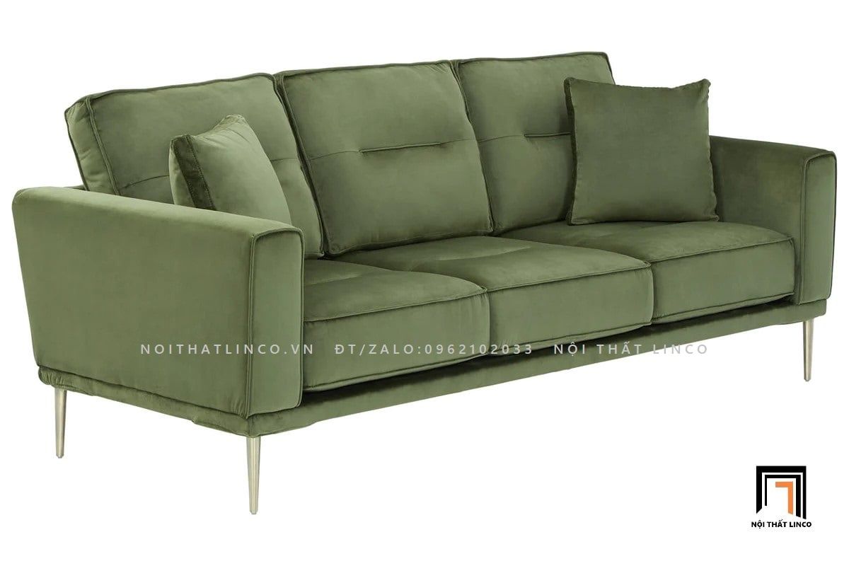 Ghế sofa băng sang trọng dài 2m BT115 vải nhung đẹp
