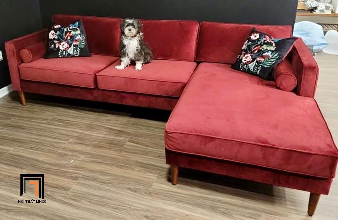 Bộ bàn ghế sofa góc L GT16 Samson 2m3 x 1m6 bọc vải sang trọng