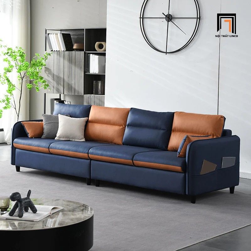 Ghế sofa băng chờ dài 2m4 BT189 Bundar 2m4 bọc da giả