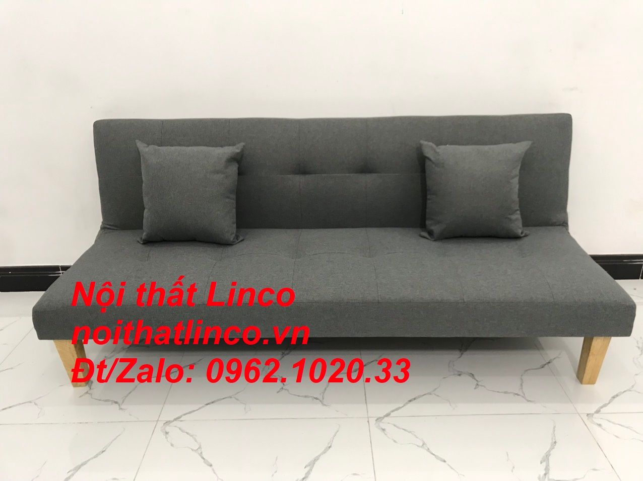 Bộ bàn ghế sofa giường bed SFG xám lông chuột đa năng