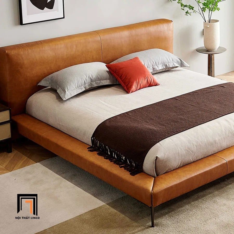 Giường ngủ sang trọng GN30 Gloom 2m2 x 1m6 da công nghiệp