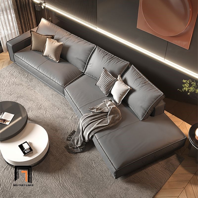 Bộ ghế sofa góc da công nghiệp GT117 Toran 2m9 x 1m3