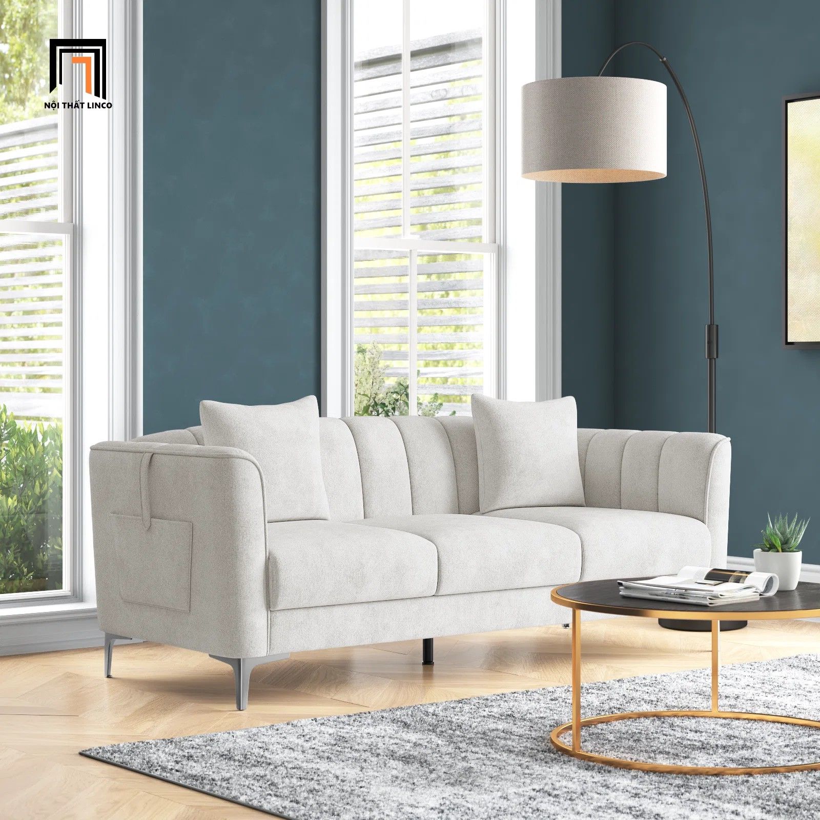 Ghế sofa băng hiện đại dài 2m BT185 Arriane cho chung cư
