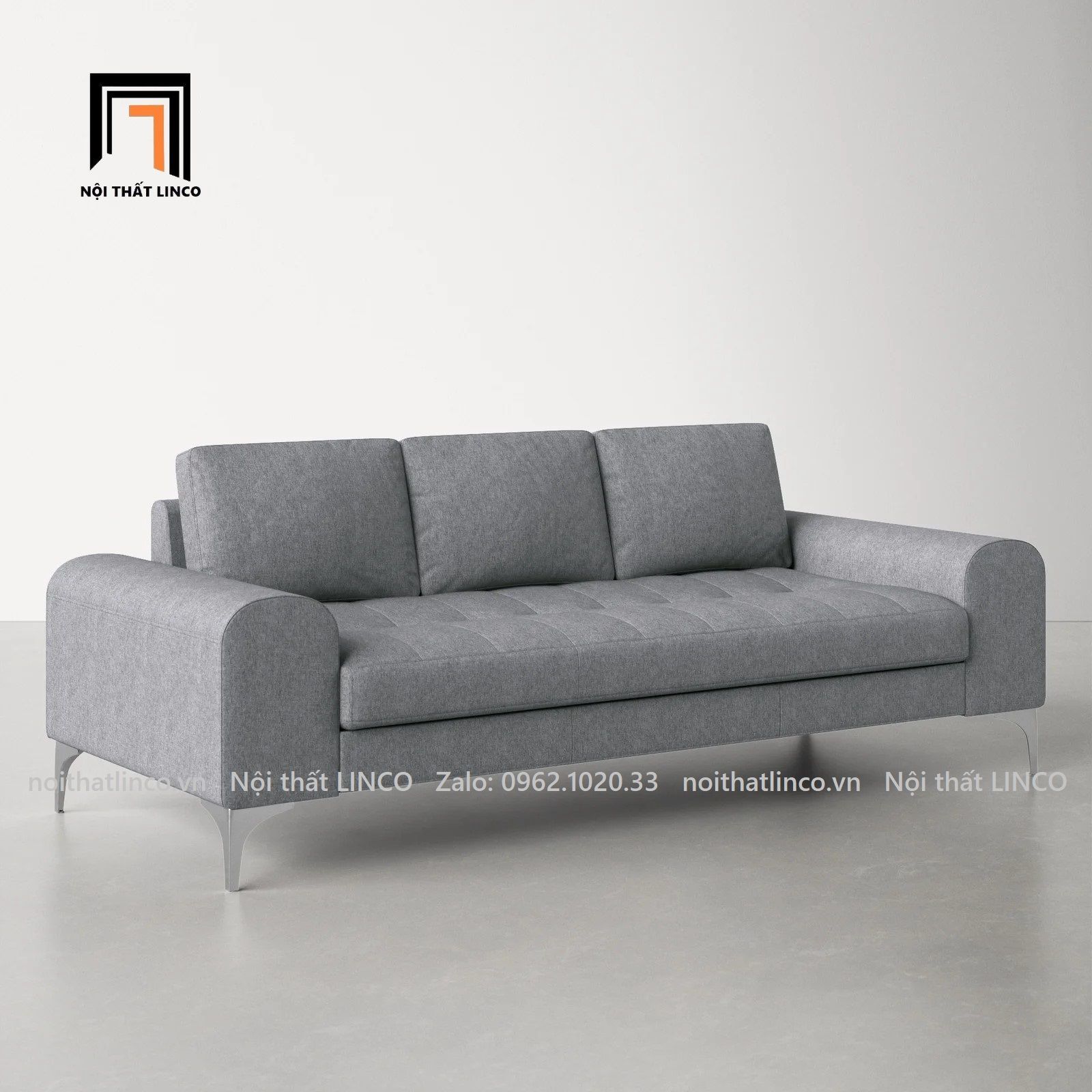 Ghế sofa băng giật lún dài 2m BT39-Glenn chân inox
