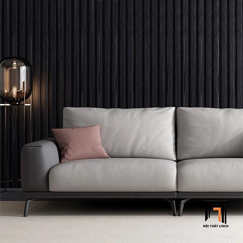 Ghế sofa băng nhỏ gọn dài 2m BT254 Atonio phối màu da xám