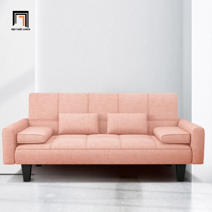 Ghế sofa giường nằm dài 1m9 màu hồng phấn GB59 Sheridan