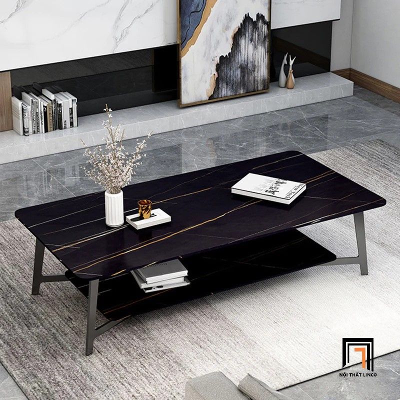 Bàn trà mặt đá 2 tầng BSF4 Lenge 1m2 x 50 kiểu dáng sang trọng