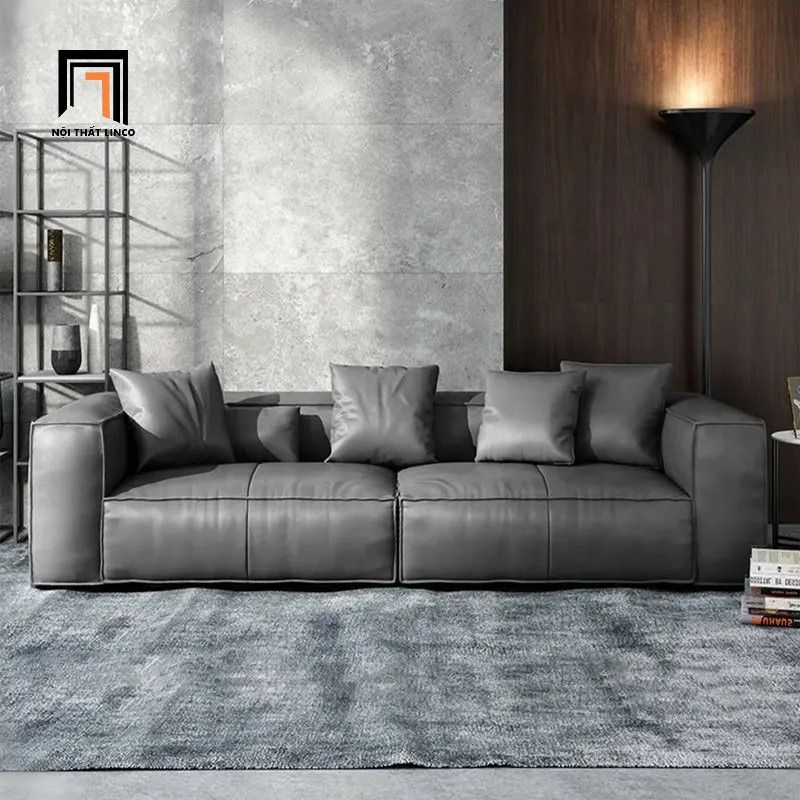 Sofa góc L bọc da giả GT260 Squaring 2m4 x 1m6 cho chung cư