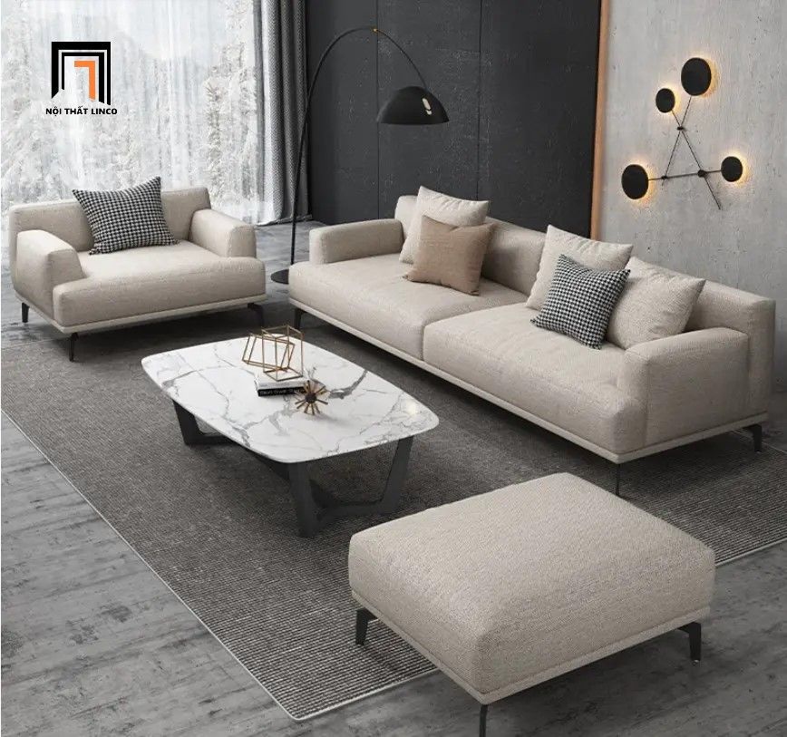 Bộ ghế sofa góc dài 2m4 x 1m6 GT168 Orren cho phòng khách giá rẻ