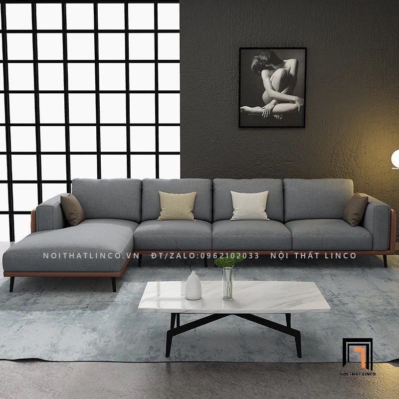 Bộ ghế sofa góc L GT46 Saronno 2m5 x 1m6 kiểu dáng hiện đại