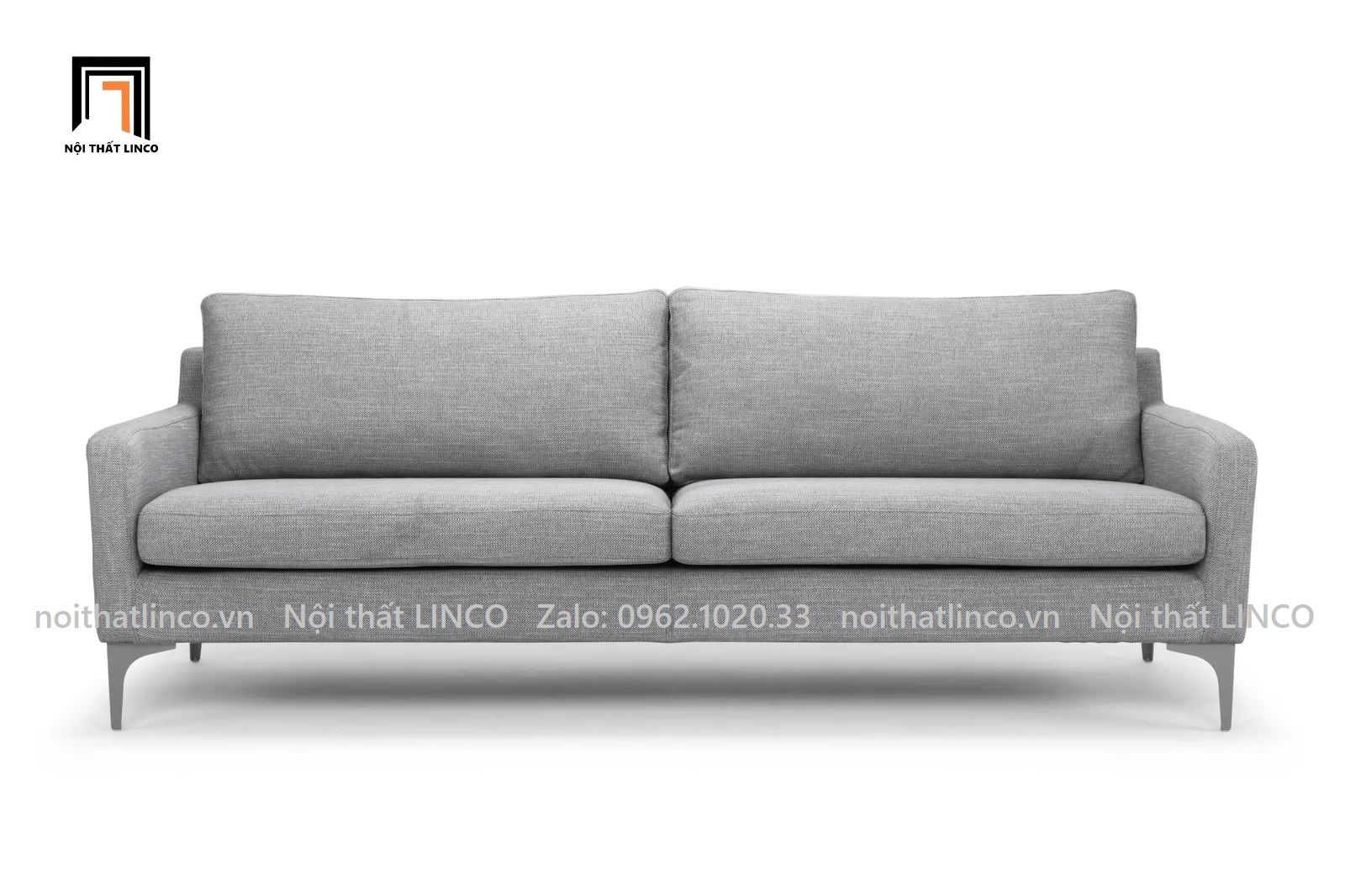 Ghế sofa văng dài 1m9 BT36-Jones màu xám chân inox