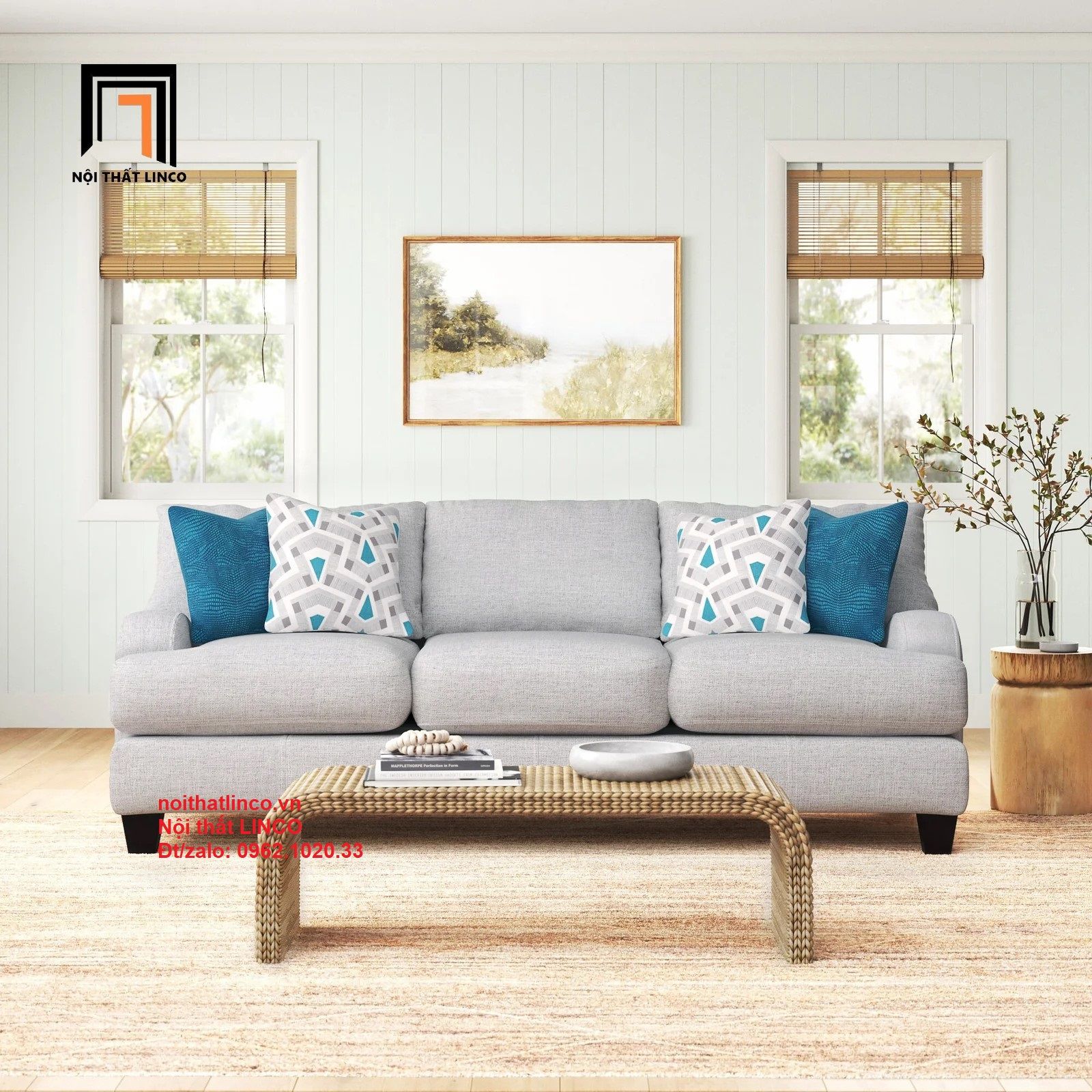 Ghế sofa băng 2m2 BT21 Somerville phong cách cổ điển châu Âu