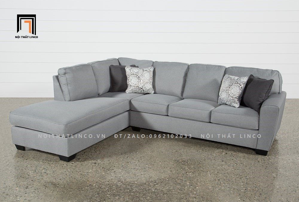 Bộ ghế sofa góc L GT42 Mcdade 2m8 x 1m6 phong cách Âu Mỹ