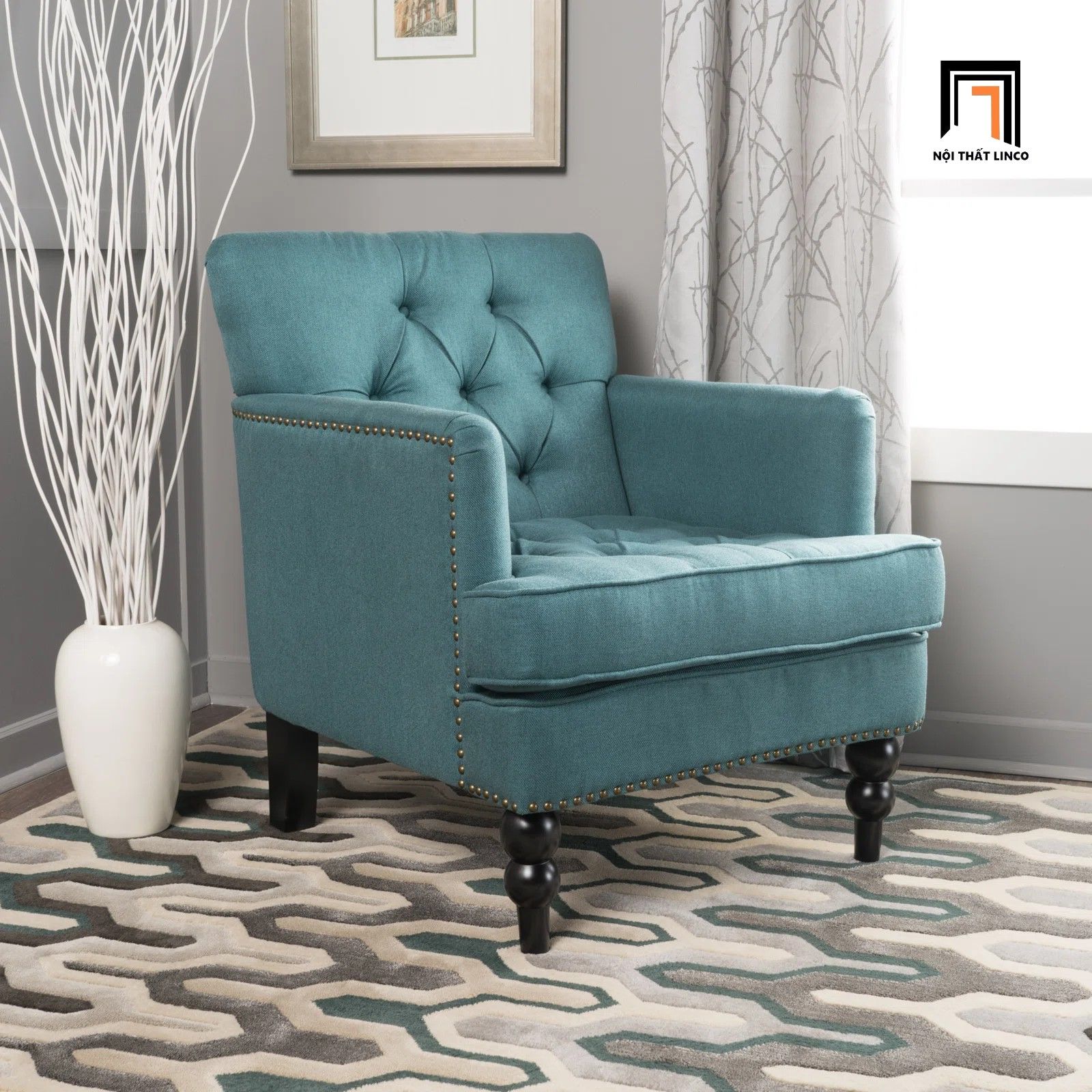 Ghế sofa đơn ngồi đọc sách DT40 Cozine vải nỉ cao cấp