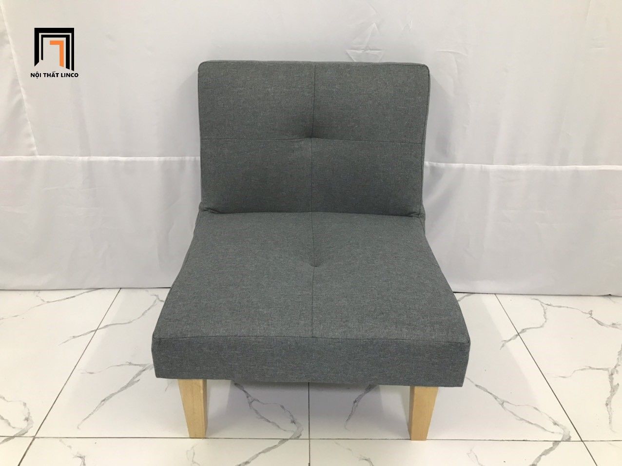 Ghế salon đơn NS01 bed xám đen nhỏ gọn giá rẻ