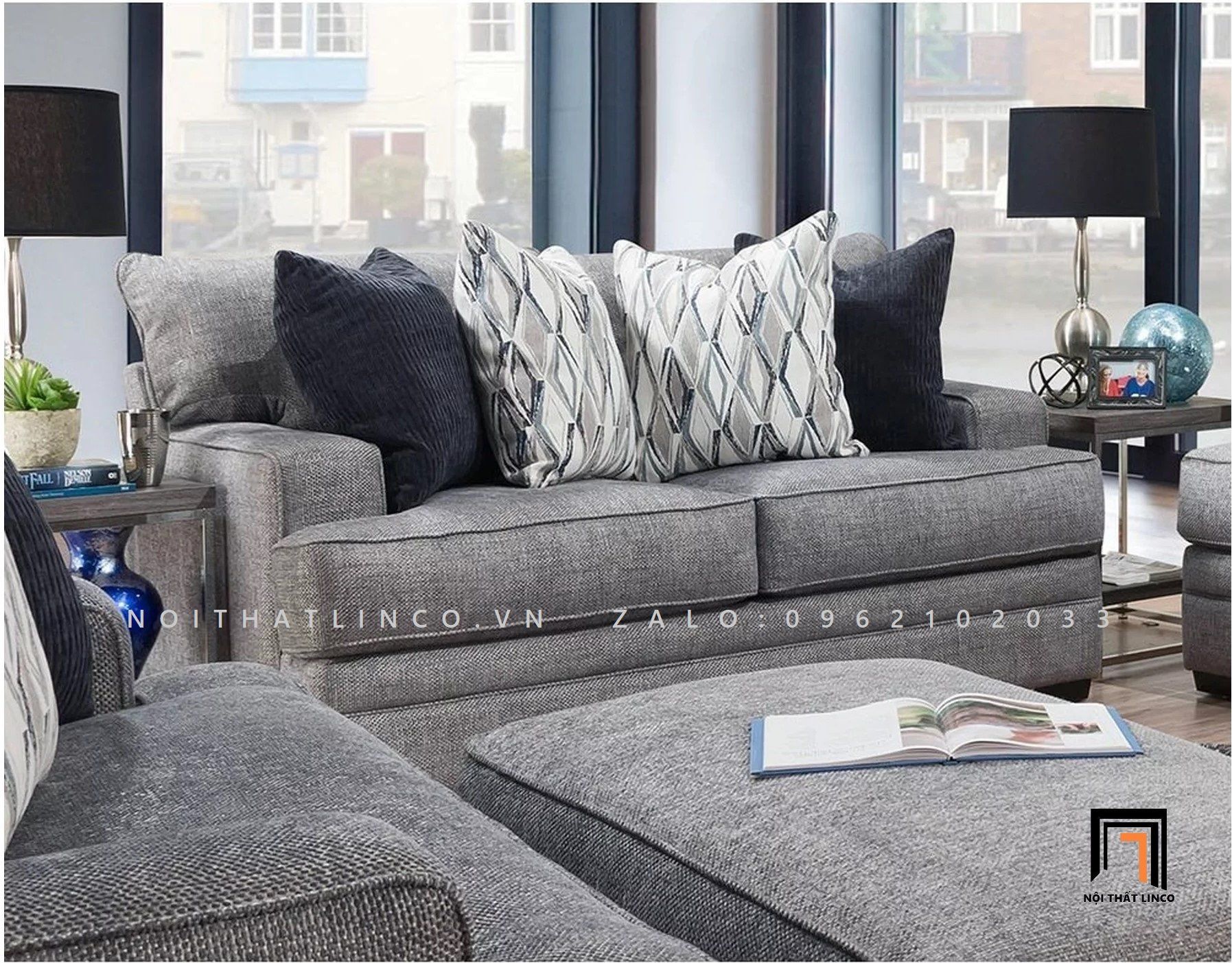 Bộ ghế sofa phòng khách phong cách Âu Mỹ KT27-Fairbank
