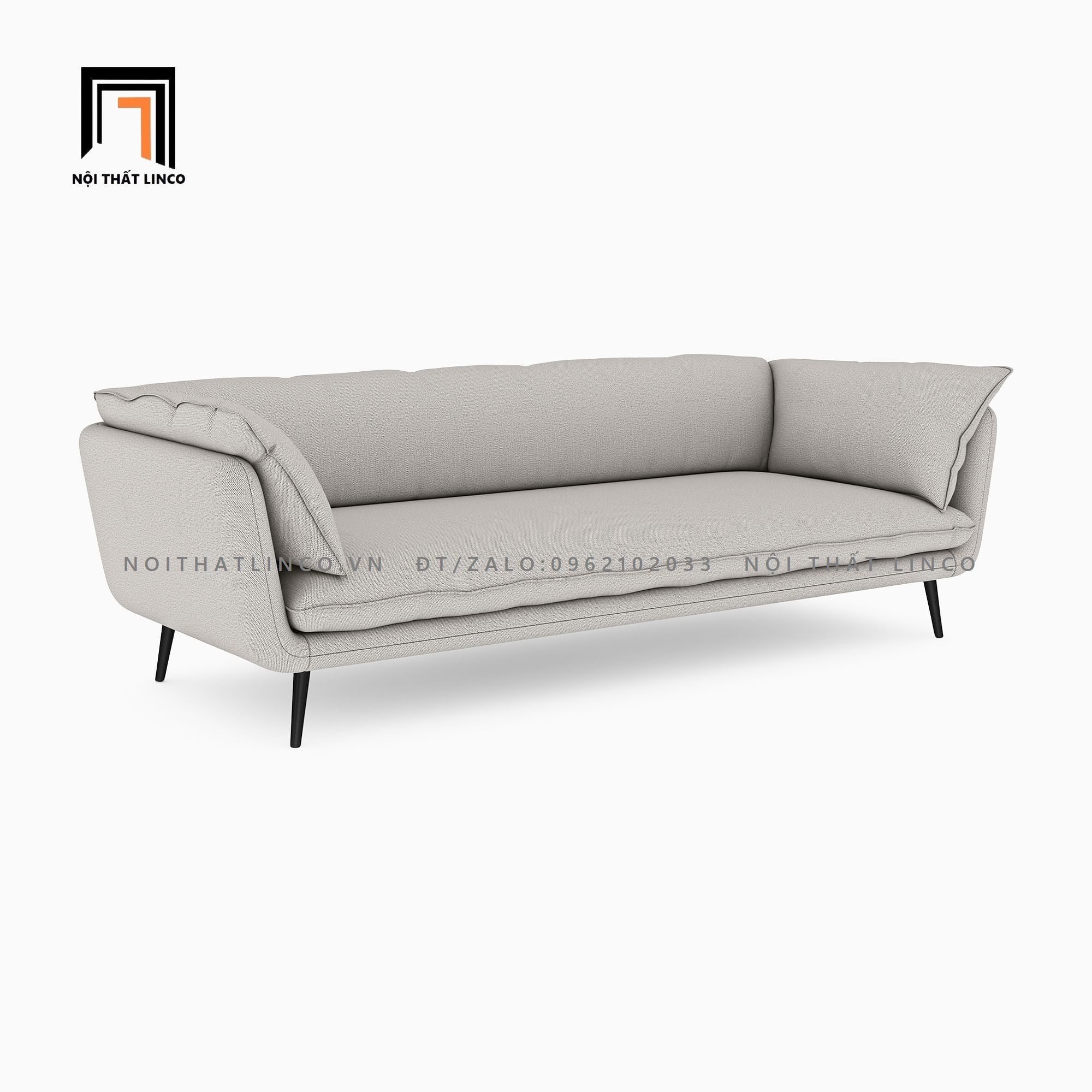 Ghế sofa băng cong hiện đại BT125 Circa màu xám ghi