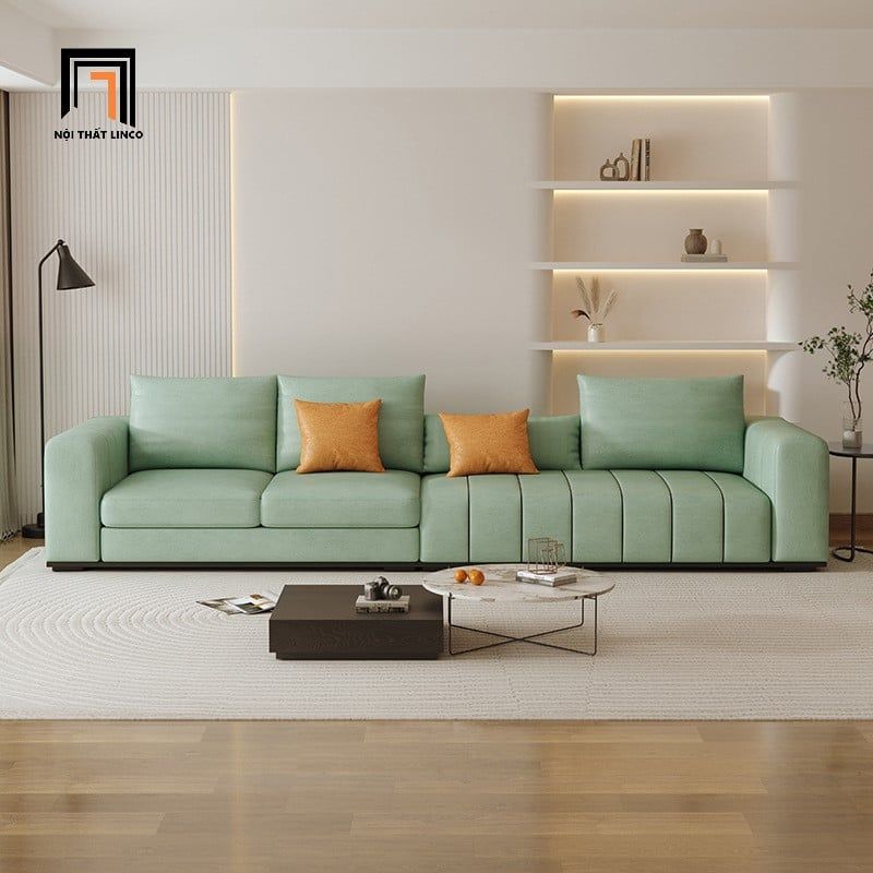 Sofa băng phòng khách sang trọng dài 3m BT318 Roxham da Pu
