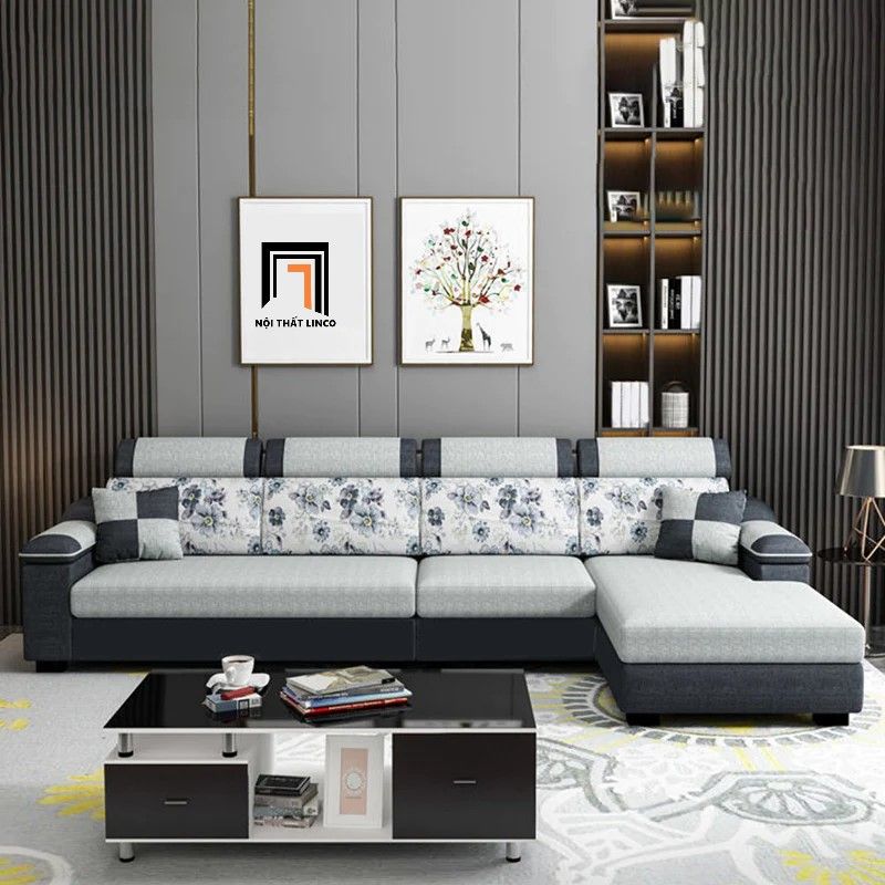 Bộ ghế sofa góc chữ L GT166 Beaver 3m x 1m6 phòng khách đẹp