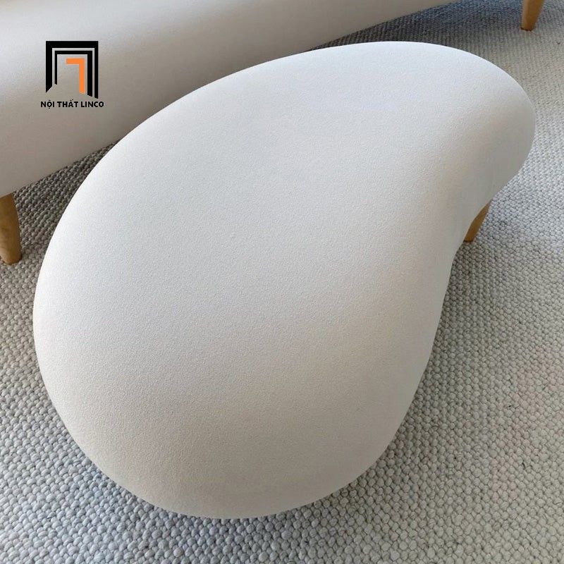 Bộ ghế sofa văng cong cho shop tiệm BT248 Beanee xám trắng