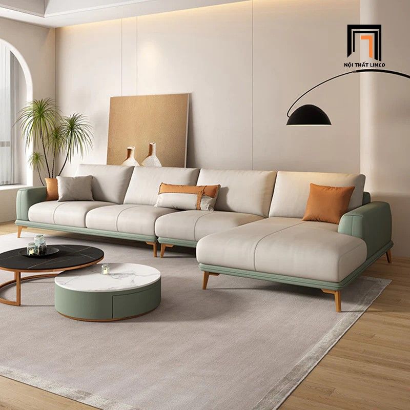 Bộ ghế sofa góc L không gian lớn GT174 Atonio 3m x 1m6 sang trọng