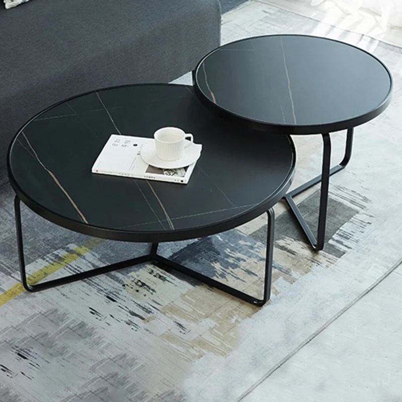 Cặp bàn tròn mặt đá giá rẻ BSF17 Crafty đường kính 45cm vs 60cm