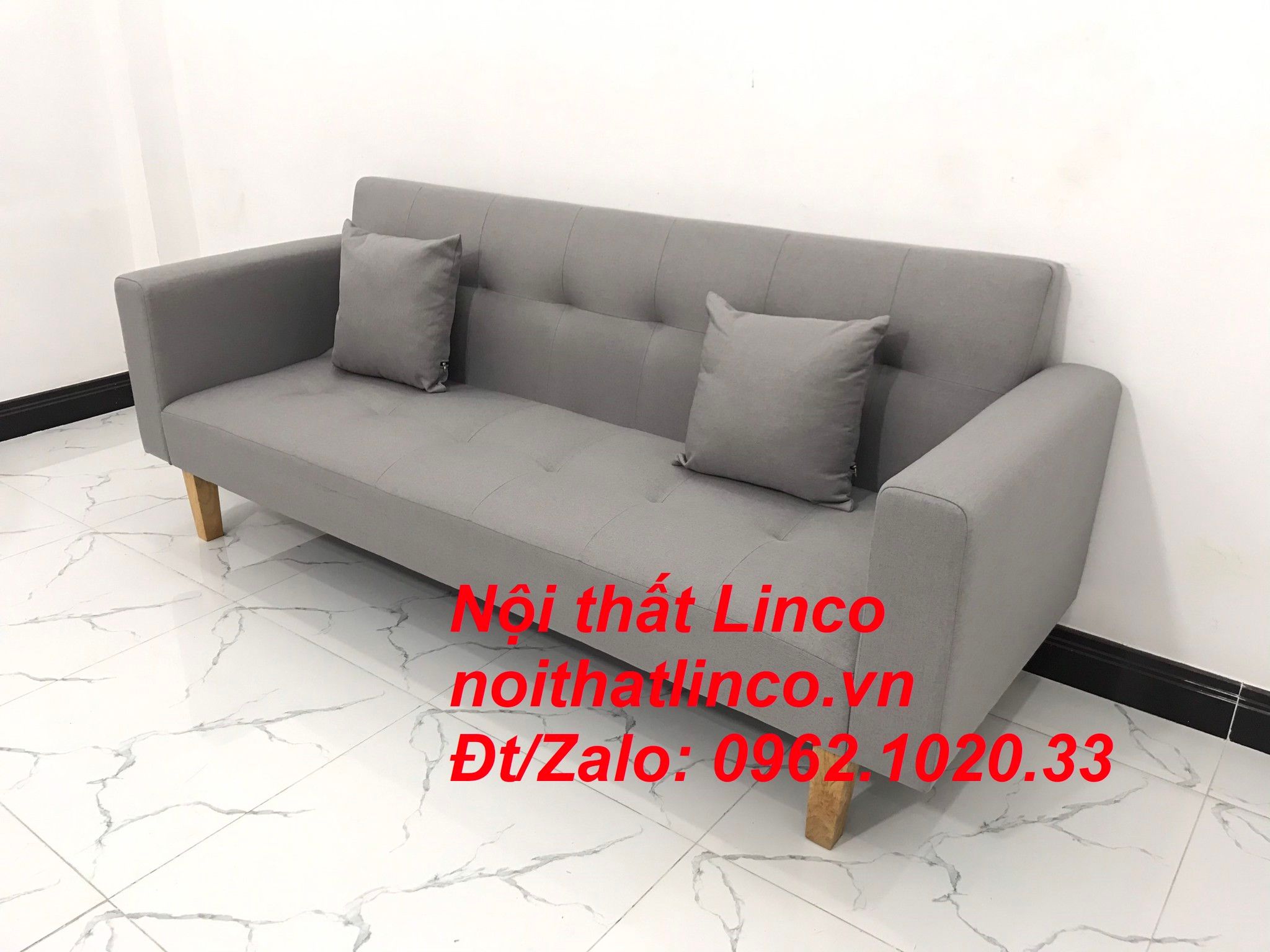 Bộ sofa băng dài 2m đa năng xám ghi trắng giá rẻ cho gia đình nhỏ