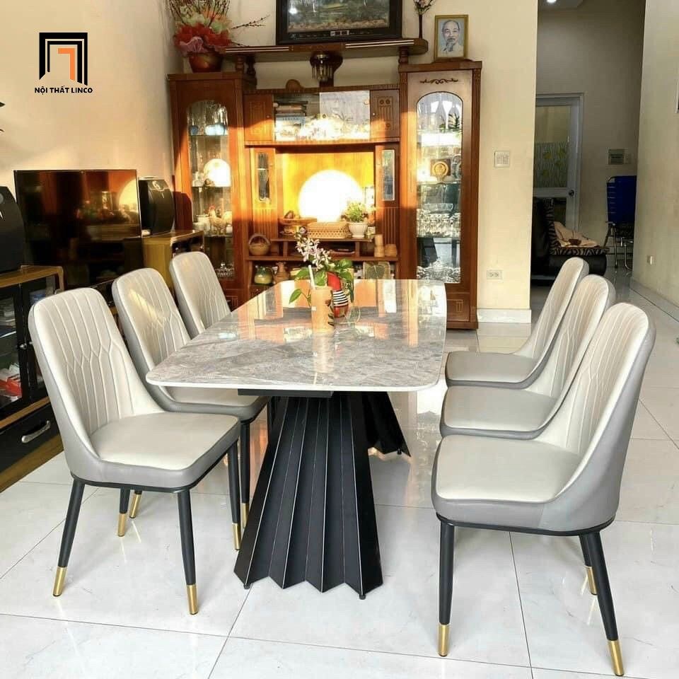 Combo bàn ăn 6 ghế phòng bếp 34-BAD6-G2-B6 cho gia đình