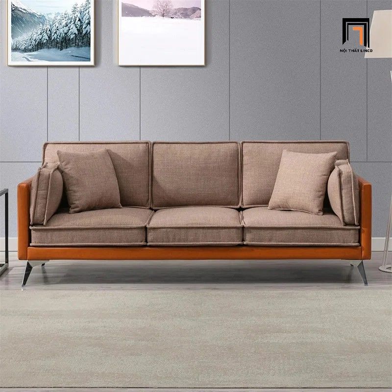 Ghế sofa băng 3 nệm ngồi BT143 dài 2m Graylon đẹp