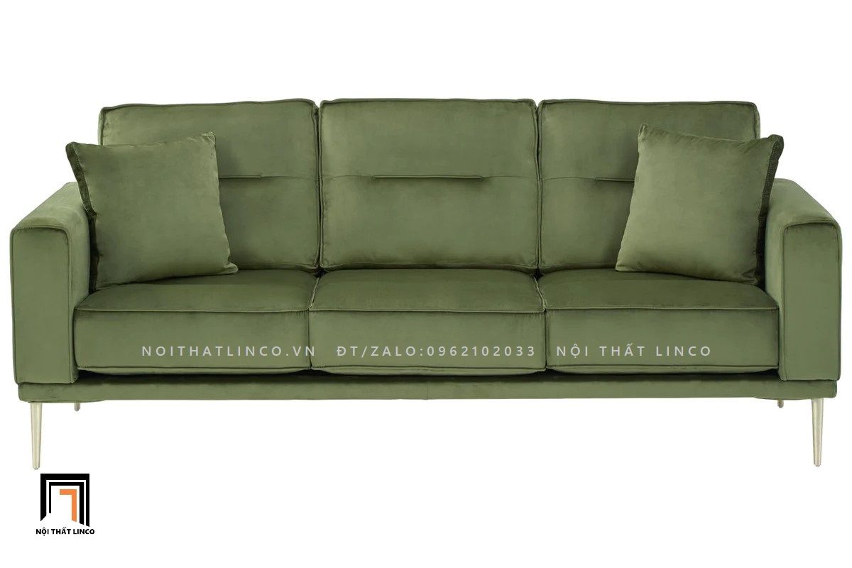 Ghế sofa băng sang trọng dài 2m BT115 vải nhung đẹp