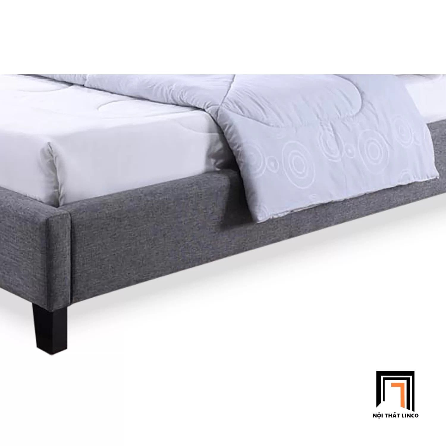 Giường ngủ hiện đại cho căn hộ chung cư GN28 Bilus màu xám