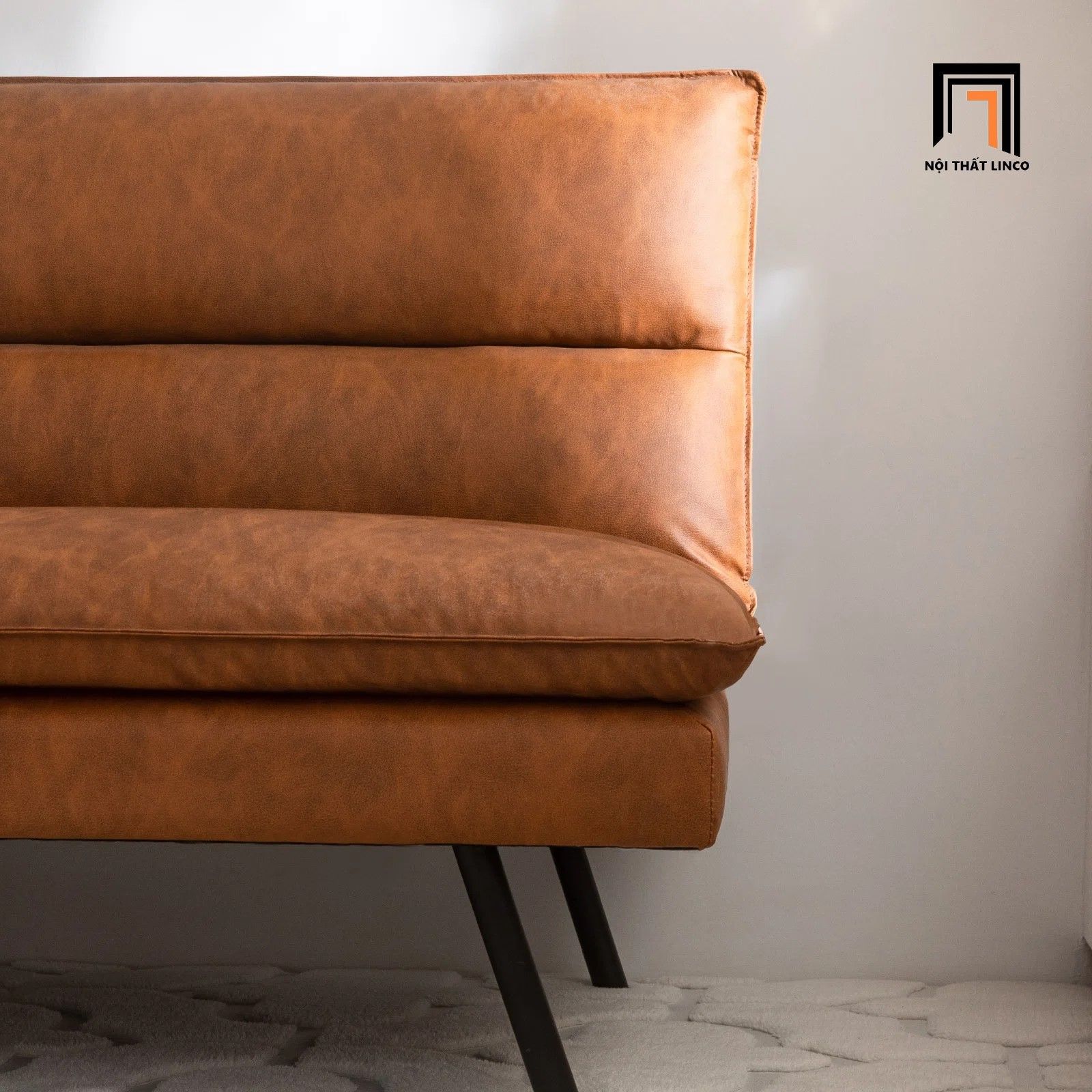 Ghế sofa nhỏ gọn bật giường nằm GB37 Twin 1m8 da simili
