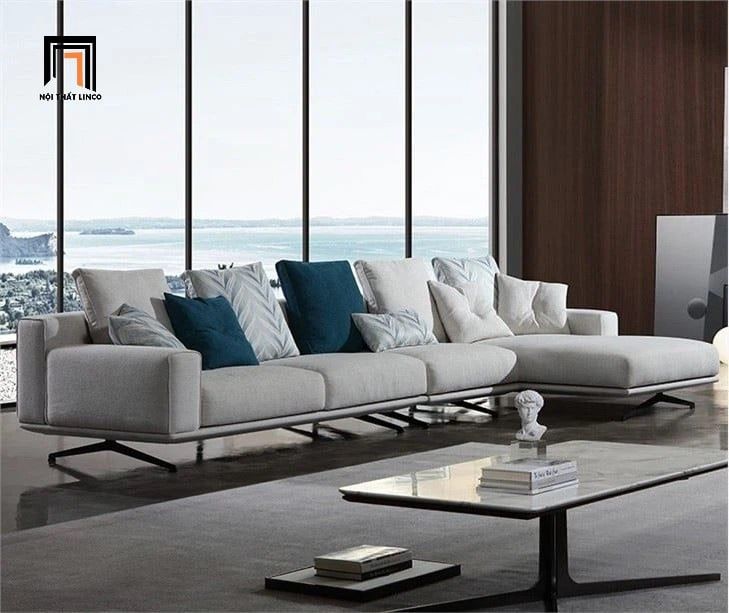 Bộ ghế sofa góc phòng khách lớn GT243 Altona 3m x 1m6 vải nỉ